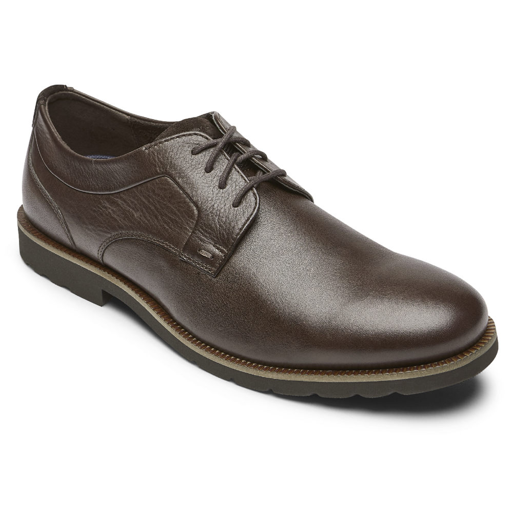 Rockport Singapore Mens Oxfords - Sharp & Ready 2 Plain Toe Dark Brown - MV9230481